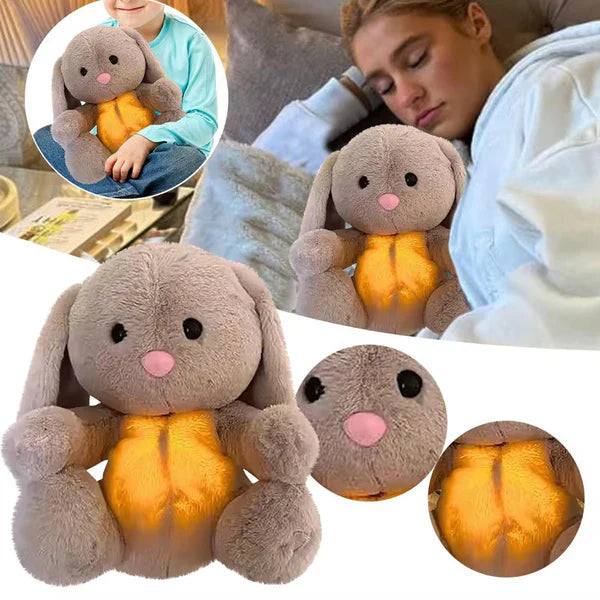 Kuscheltier | Sanfte Atembewegung für Ruhe | Waschbar mit herausnehmbarem Modul | SchlafBunny