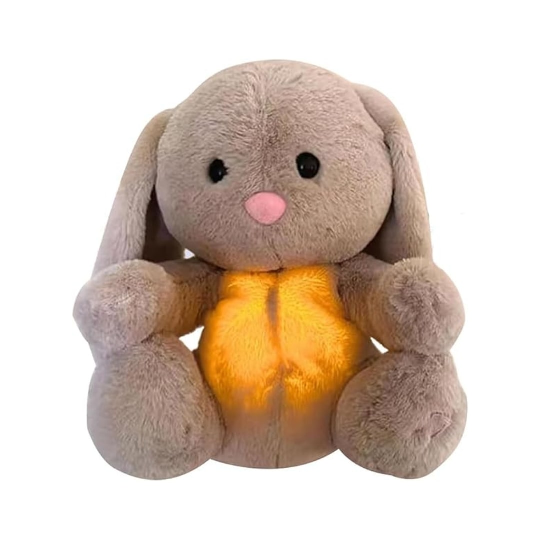 Kuscheltier | Sanfte Atembewegung für Ruhe | Waschbar mit herausnehmbarem Modul | SchlafBunny