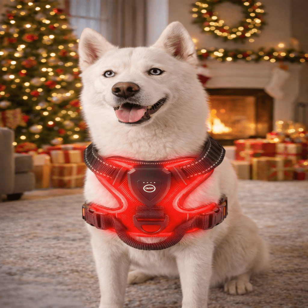 LED-Hundegeschirr | Verstellbare No-Pull-Passform | Strapazierfähiges Oxford-Gewebe | ShineDog