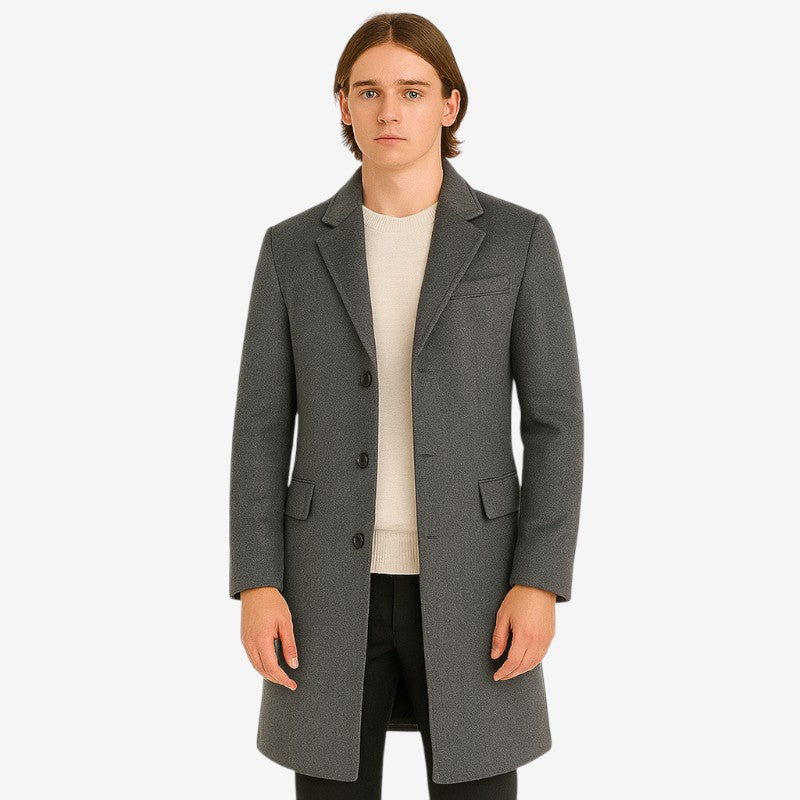 Kristian – Langarmjacke mit Knopfkragen und funktionellen Taschen