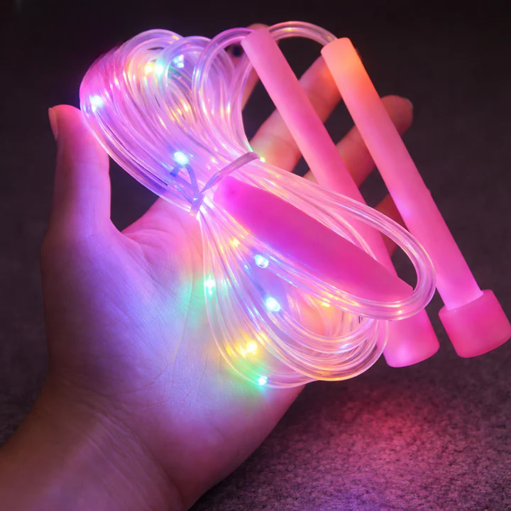 Leuchtendes Springseil für Kinder | Leuchtender Bewegungseffekt | Verstellbares Design | GlowRope