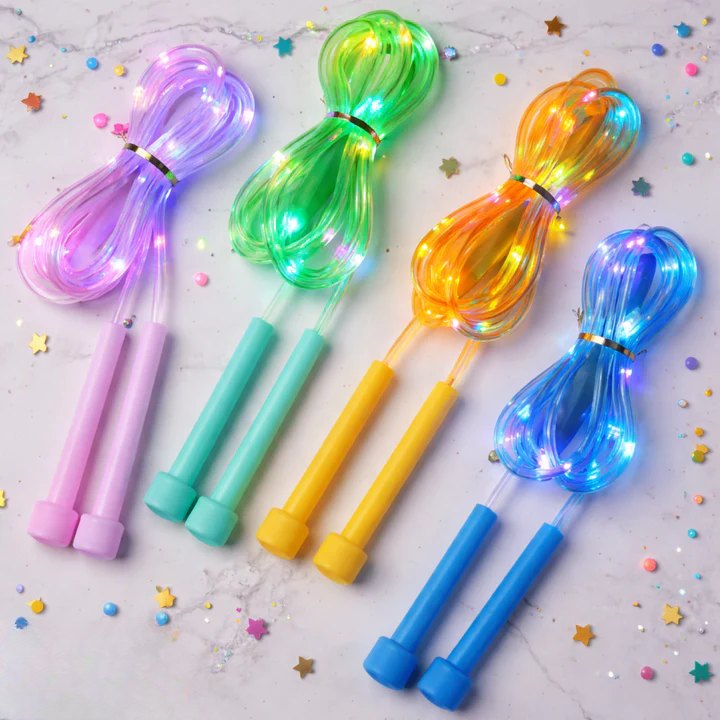 Leuchtendes Springseil für Kinder | Leuchtender Bewegungseffekt | Verstellbares Design | GlowRope