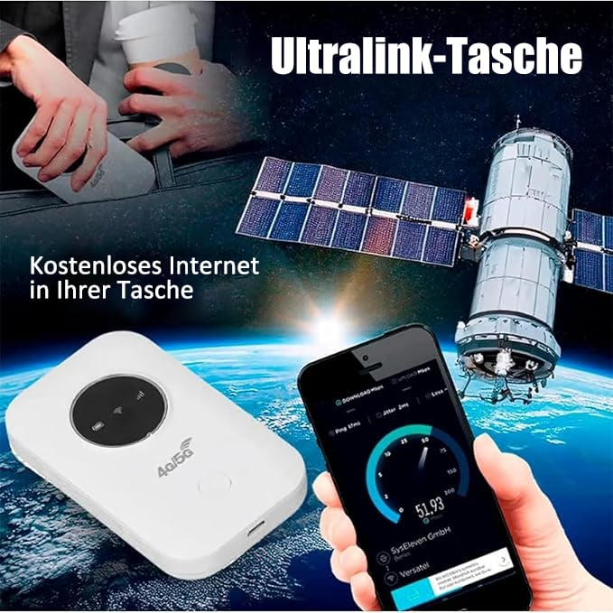 Mobiler WLAN Router | 4G LTE Hotspot | Schnell & Tragbar | NetLink