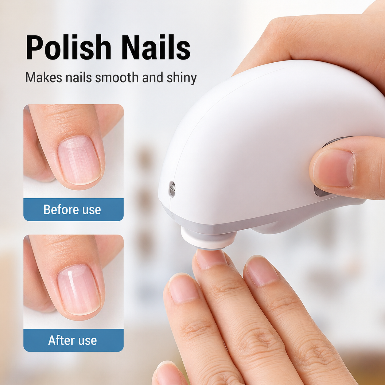 Nagelpflege | Nagelknipser | 3-in-1 Schneiden Feilen Polieren | NailEase
