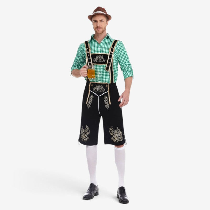 Kneeford - Trachtenlederhose Herren mit Barocke Stickerei