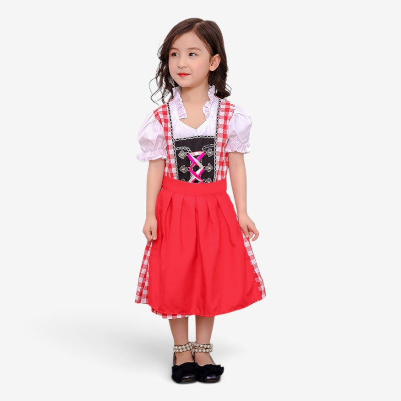Mädchen-Dirndl mit Schnürmieder