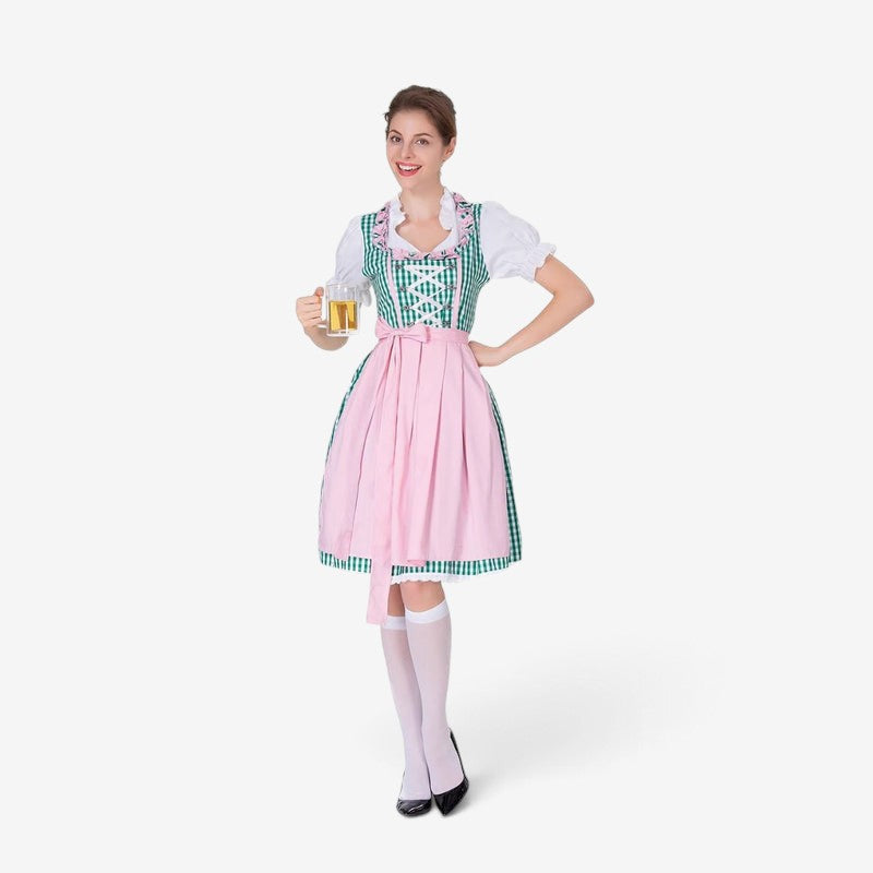 Lacebury - Dirndl für Damen mit dekorative Stickereien, Schnürverschluss