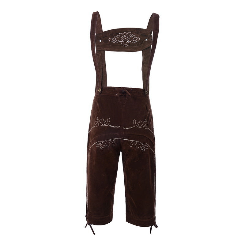 Herren-Lederhose mit Stickereien