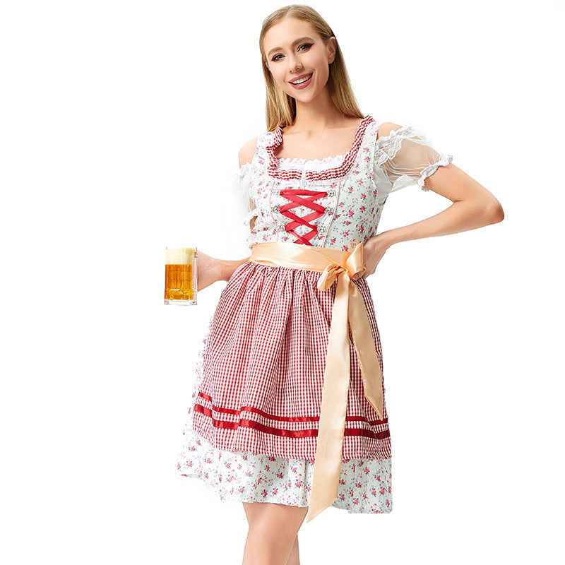 Damen-Trachtenkleid mit schulterfreiem Schnitt