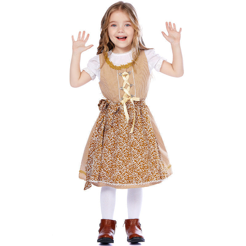 Mädchen-Trachtenkleid mit Schnürmieder