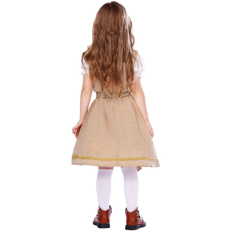 Mädchen-Trachtenkleid mit Schnürmieder