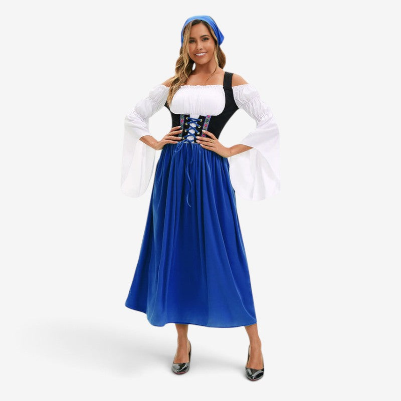 Damen-Renaissancekleid mit Schnürkorsett