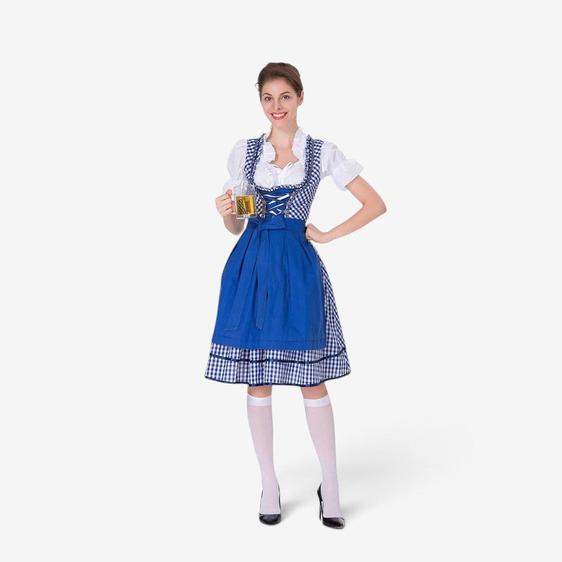 Lacebury - Dirndl für Damen mit dekorative Stickereien, Schnürverschluss
