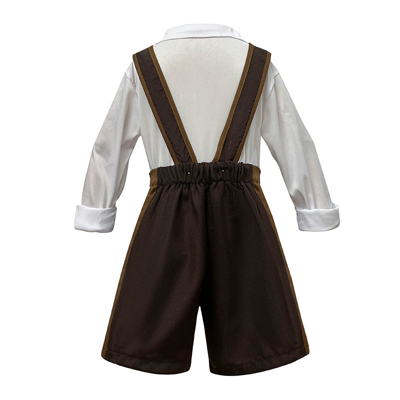 Heritex - Mädchen Dirndl mit Rüschenschürze, Carmen-Ausschnitt