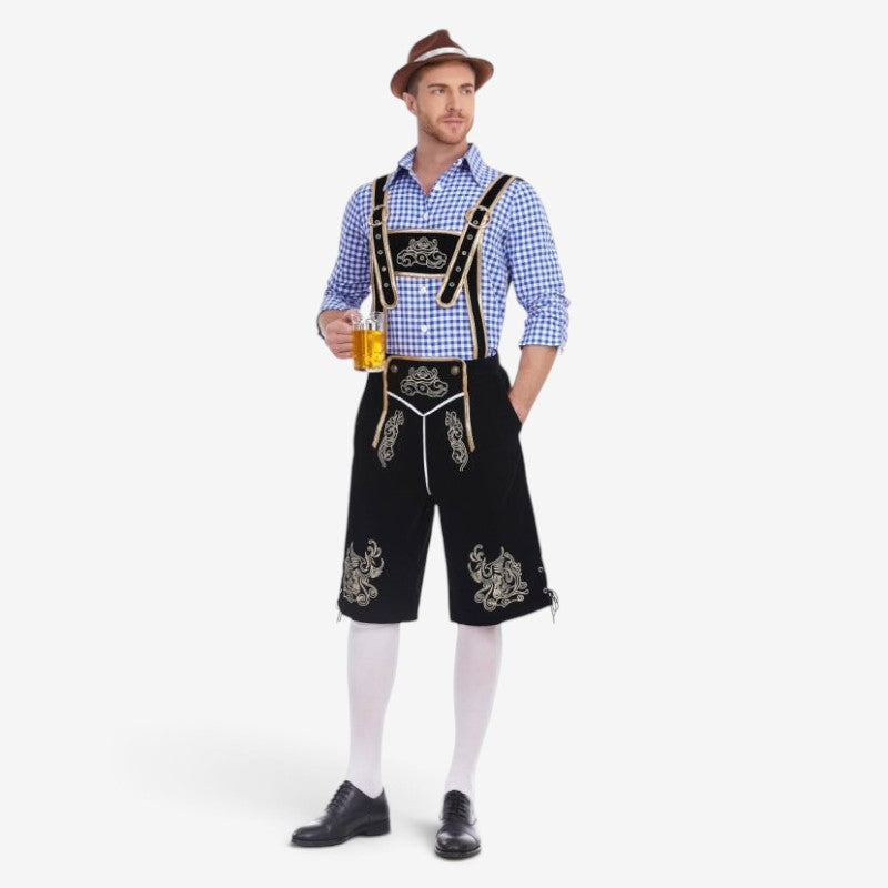 Kneeford - Trachtenlederhose Herren mit Barocke Stickerei