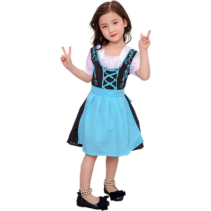 Mädchen-Dirndl mit Schnürmieder