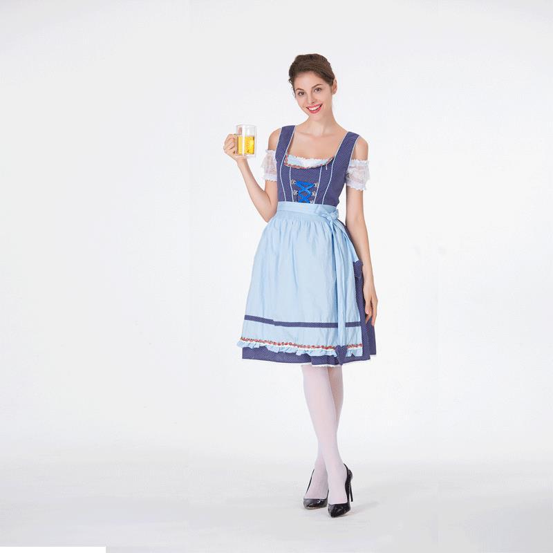 Damen-Dirndl mit gepunktetem Mieder