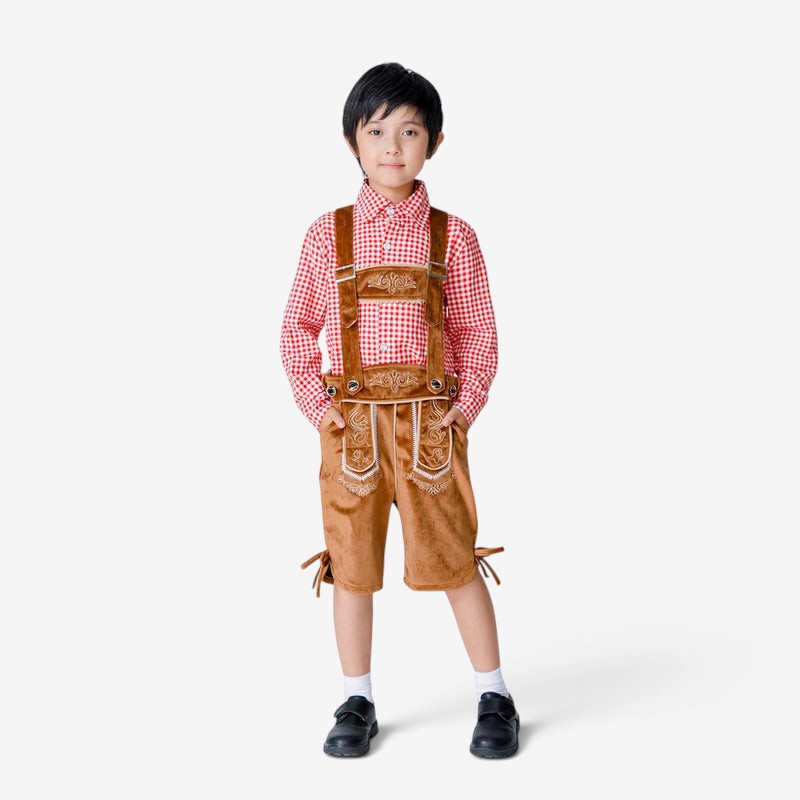 Jungen-Trachtenkurzanzug mit Hosenträgern
