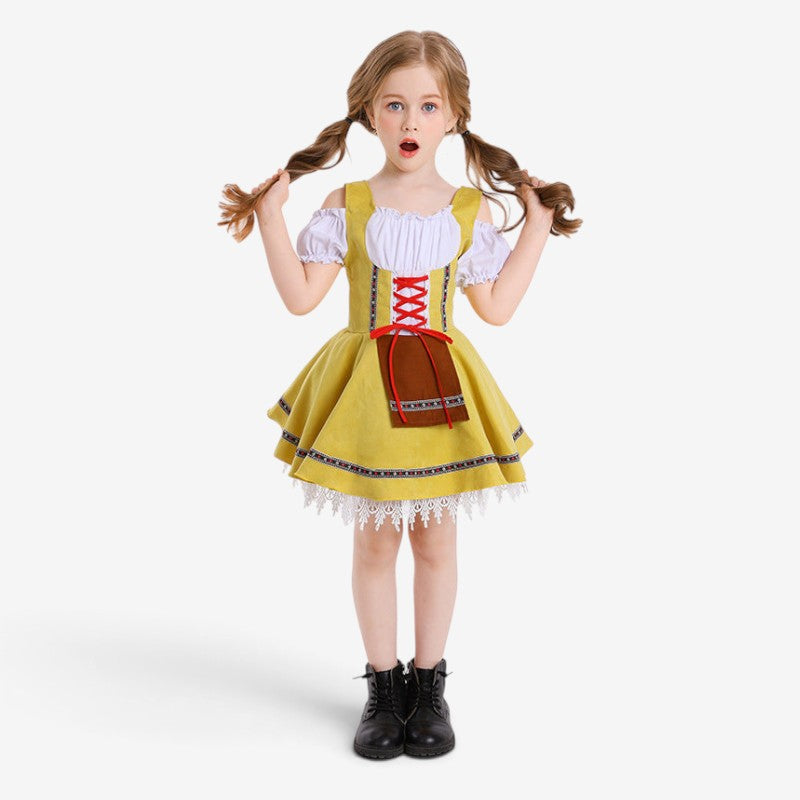 Mädchen-Dirndl mit Schnürmieder