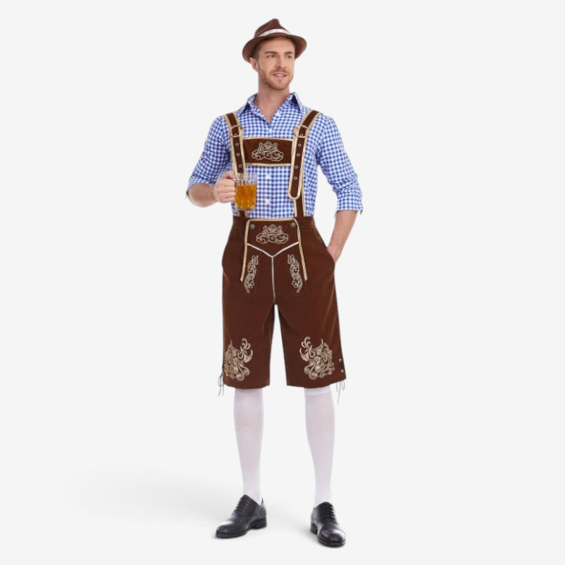 Kneeford - Trachtenlederhose Herren mit Barocke Stickerei