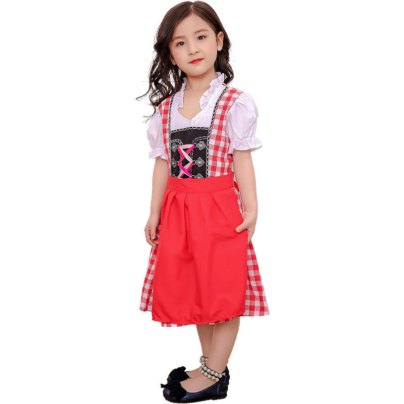 Mädchen-Dirndl mit Schnürmieder