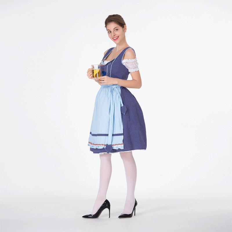 Damen-Dirndl mit gepunktetem Mieder