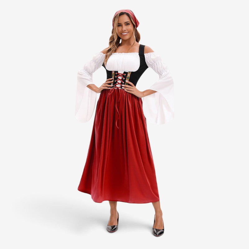 Damen-Renaissancekleid mit Schnürkorsett