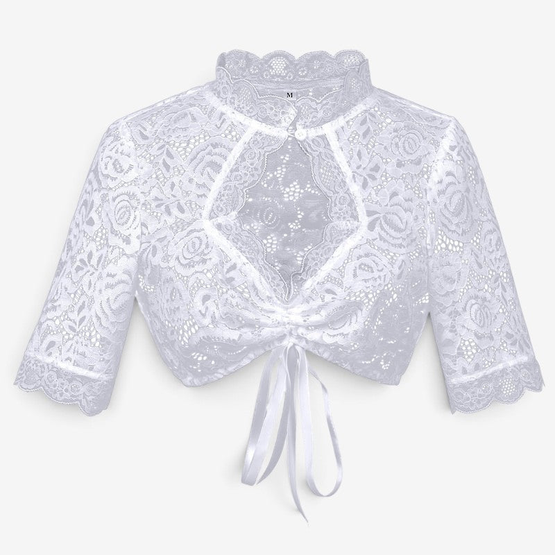 Damen-Spitzenbolero mit Stehkragen