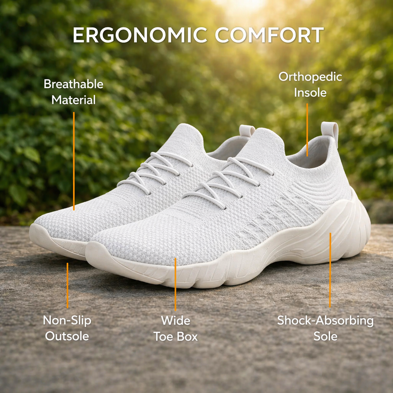 Orthopädische Schuhe | Breite Zehenbox | Gelpolster | Steppwise