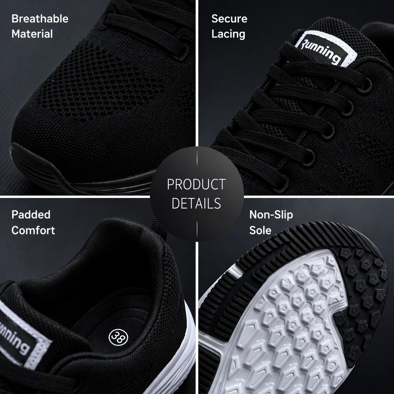 Orthopädische Schuhe | Gel-Core-Dämpfung | Atmungsaktive EVA-Sohle | Soleva