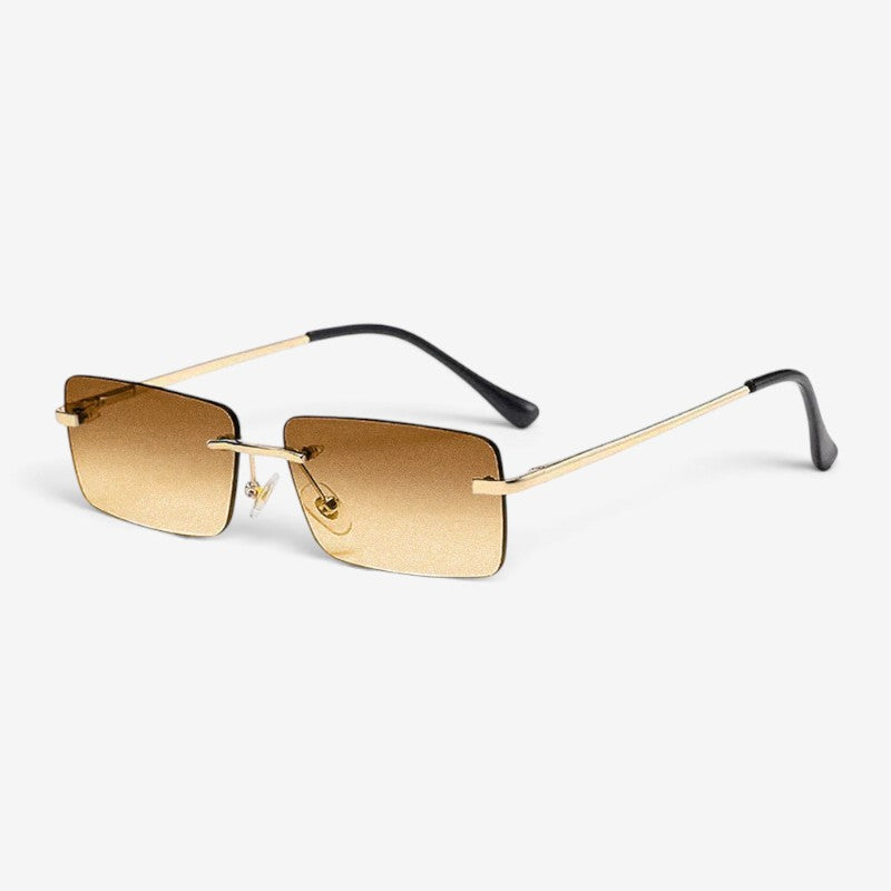 Rimvex - Randlose Sonnenbrille mit rechteckigen Gläsern und UV400-Schutz