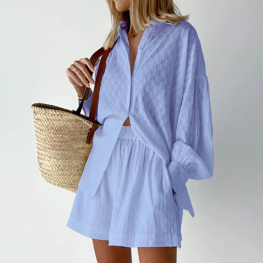 Damen Set mit Hemd und Shorts