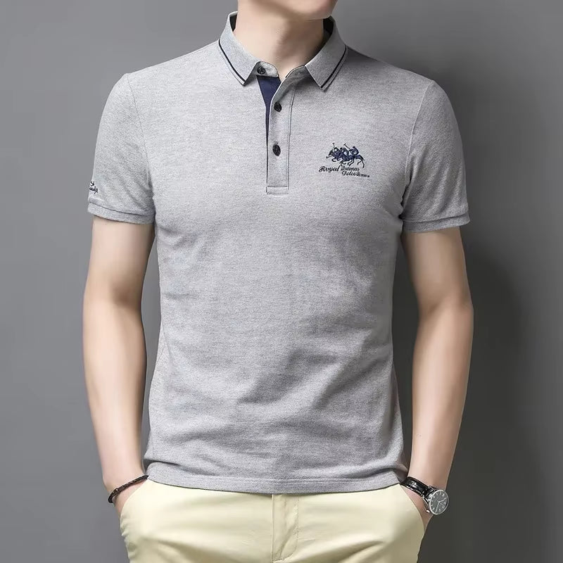 Polnex - Herren-Poloshirt mit kurzen Ärmeln und Knopfleiste