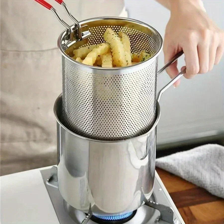 Snackfry - Kompakte Edelstahl-Fritteuse mit Frittierkorb