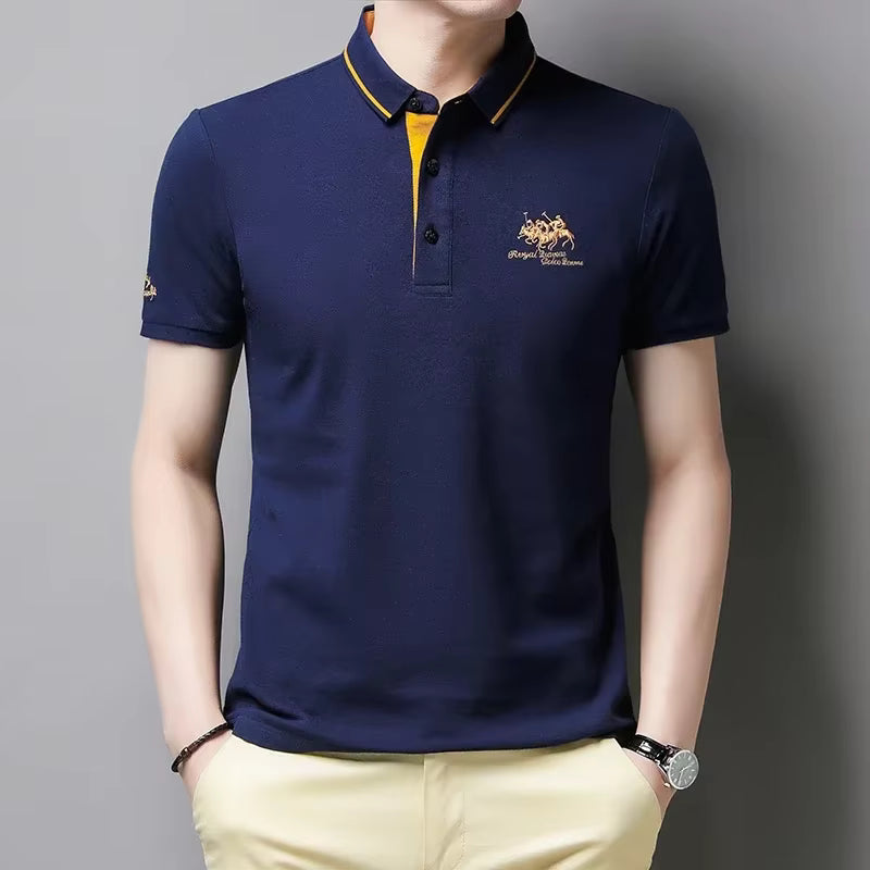 Polnex - Herren-Poloshirt mit kurzen Ärmeln und Knopfleiste