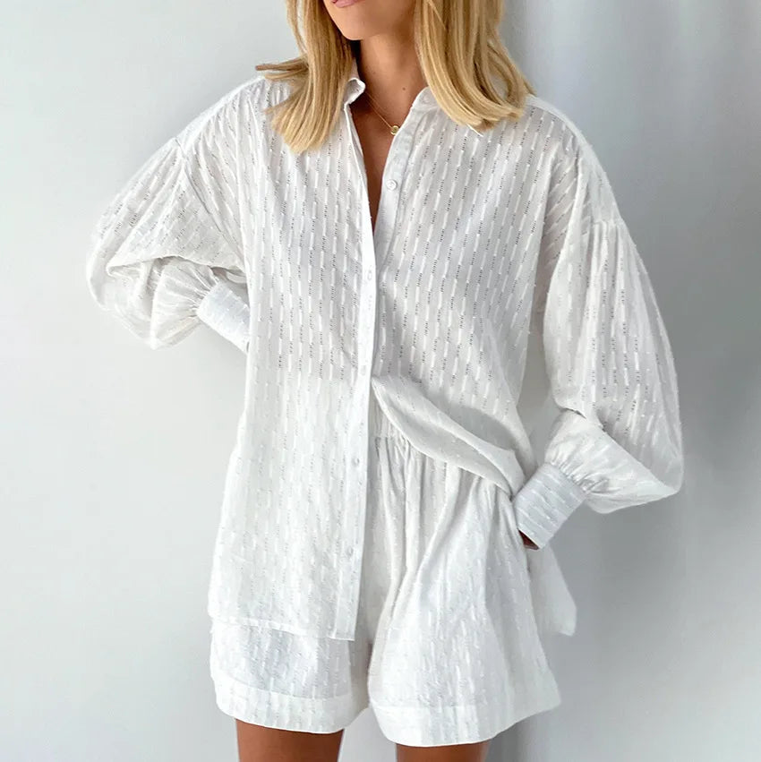 Damen Set mit Hemd und Shorts
