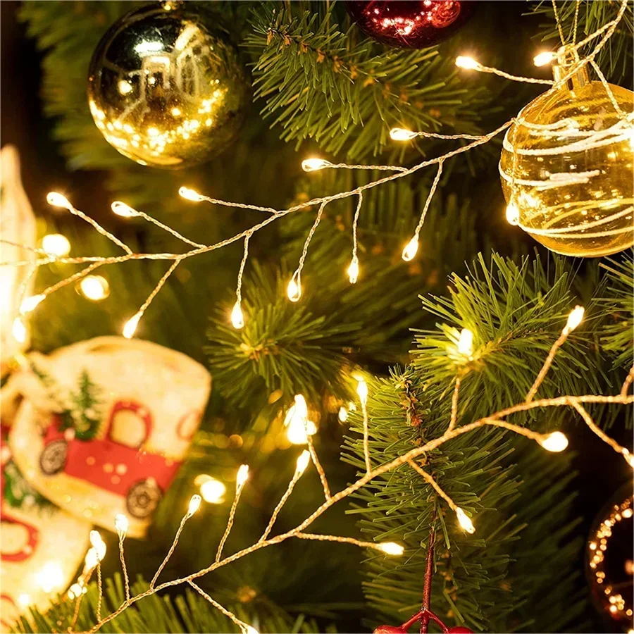 Cluster LED Lichterkette Silberdraht