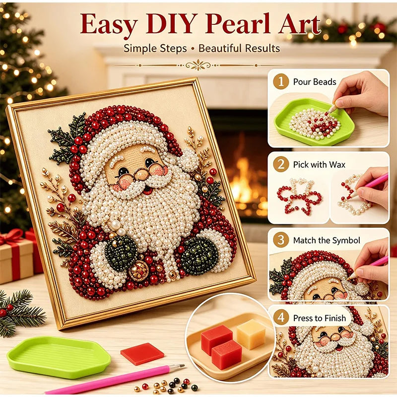 Yulecraft - Weihnachtliches Perlen-Diamantbild zum Selbermachen