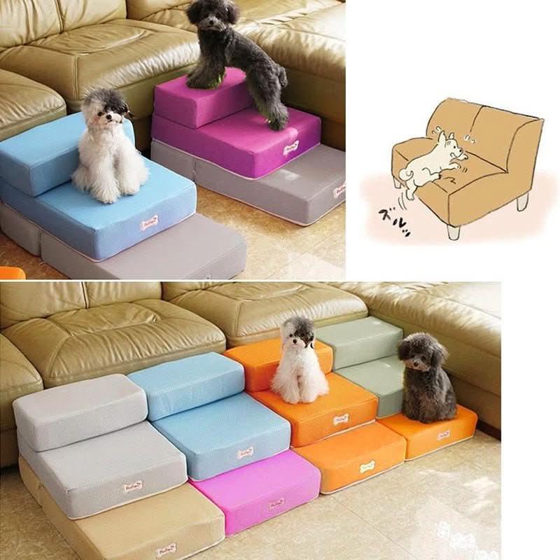 Schlafsofa für Hunde | Gelenkschonender Einstieg | Rutschfest und stabil | DogStep Pro