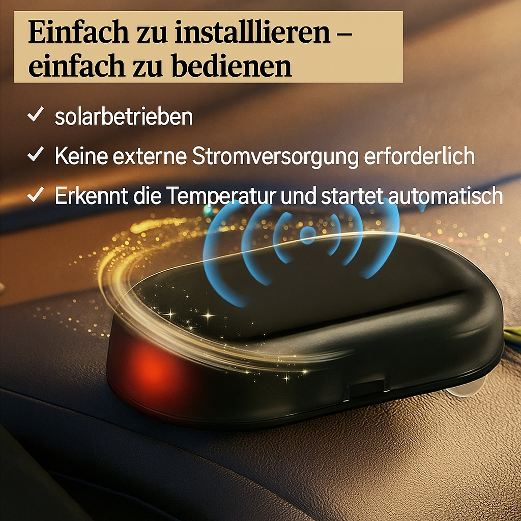 Icesolva - Solarbetriebener Auto-Enteiser für klare Sicht