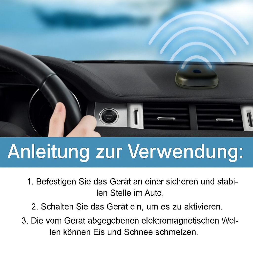 Icesolva - Solarbetriebener Auto-Enteiser für klare Sicht