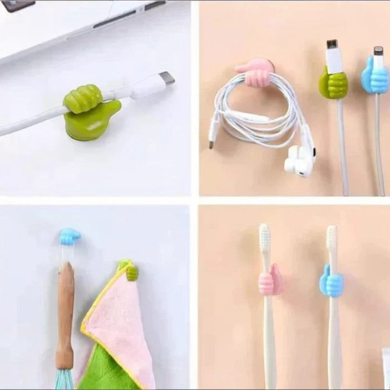 10+10 Gratis | Grip - Selbstklebende Silikonhaken für Kabel und kleine Gegenstände
