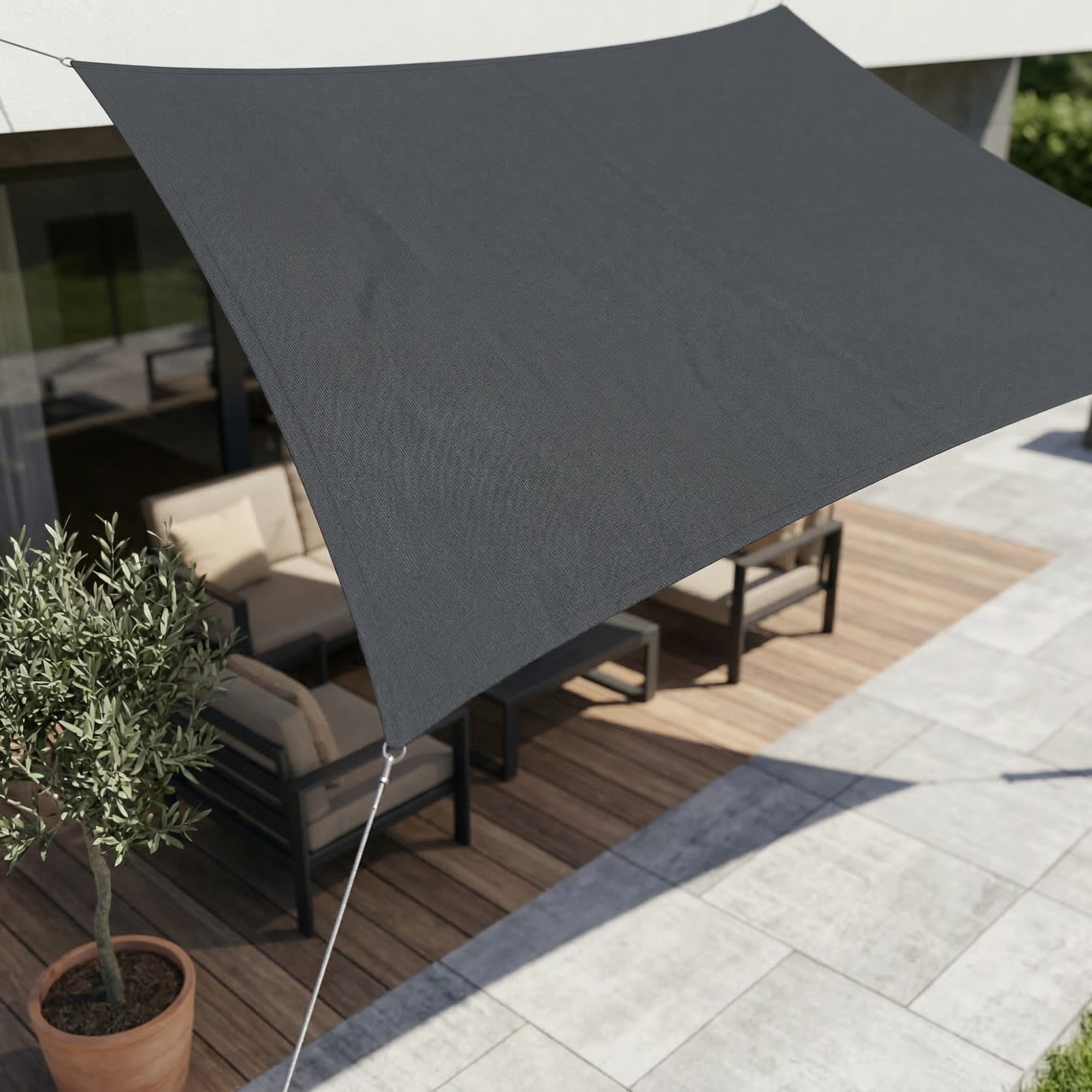 Sonnensegel Rechteckig Wasserdicht | Wasserdichtes Outdoor Gewebe | UV Schutz | SkyCover