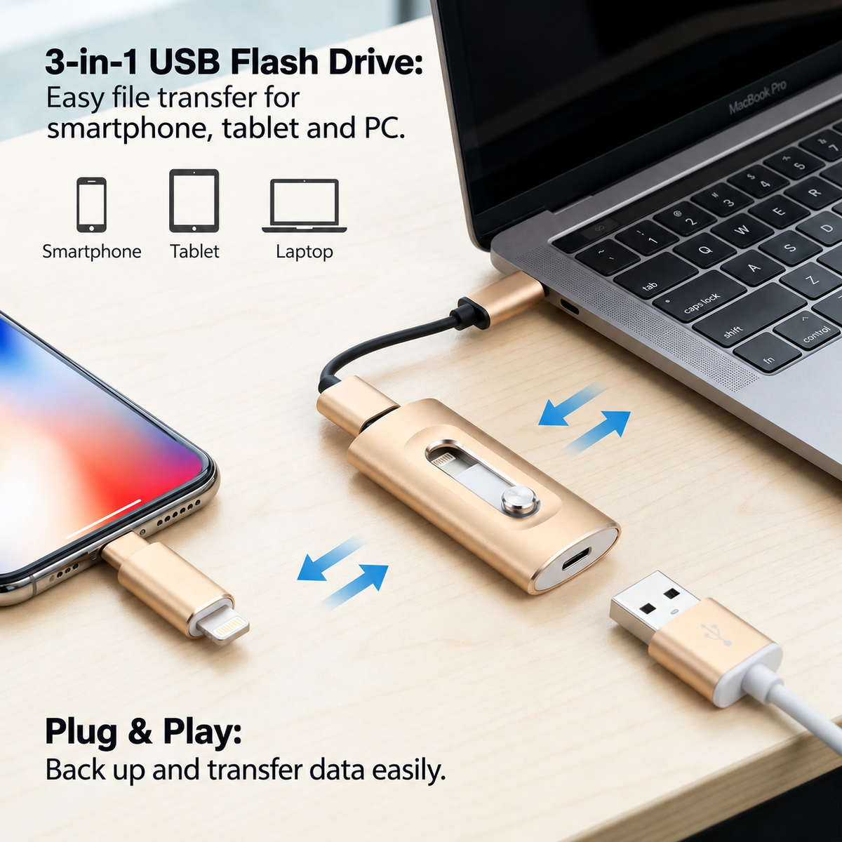 Dataport - USB-Speicherstick mit USB 3.0 und Type-C