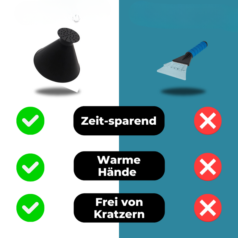 1+1 Gratis | Frostic - Kegelförmiger Eiskratzer für Autoscheiben