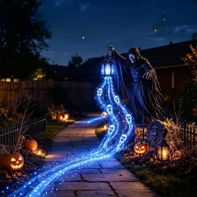 Hallowlume - Halloween Gartenleuchte mit Reaper-Design