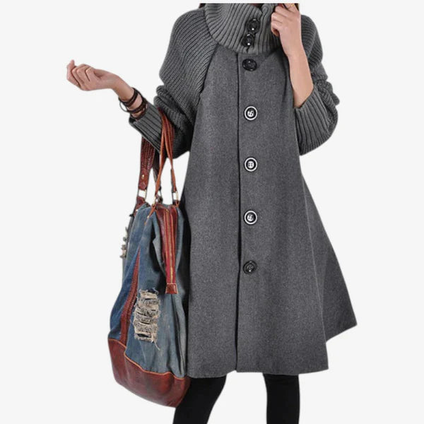 Avero – Mittellanger Mantel mit Taschen und Knöpfen