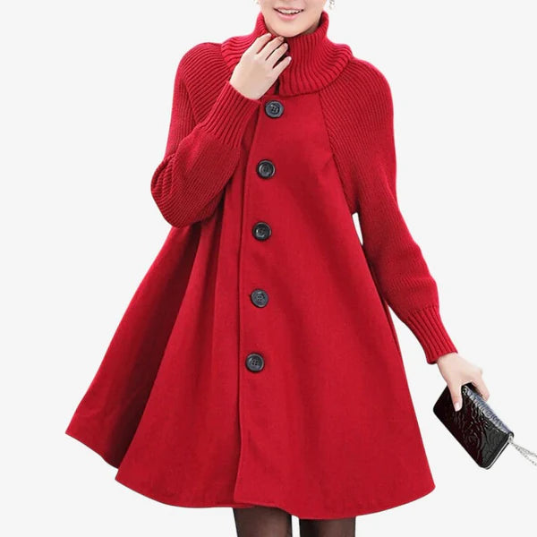 Avero – Mittellanger Mantel mit Taschen und Knöpfen