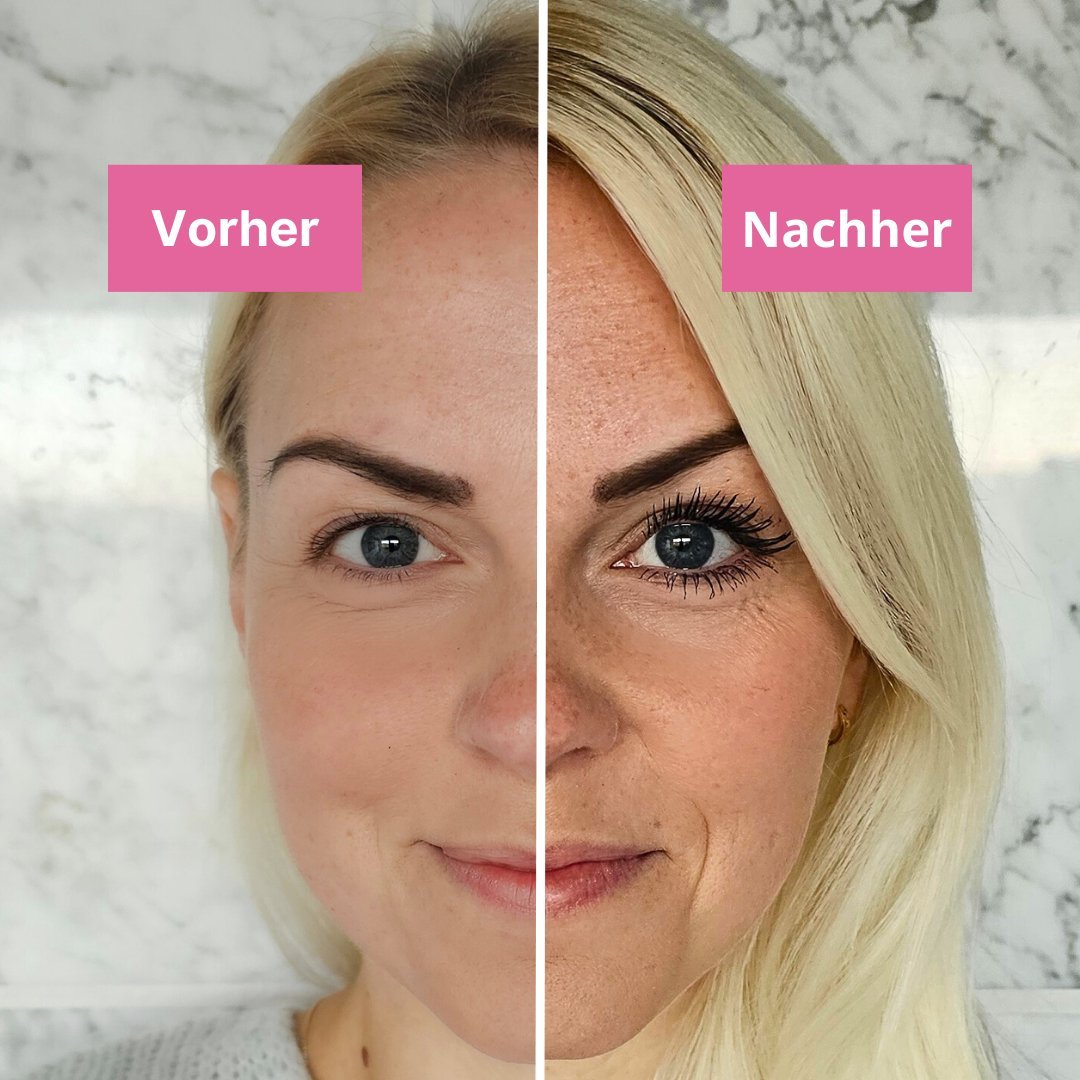 Wasserfest Wimperntusche | Sofort Volumen | Präzisionsbürste klumpenfrei | IronEye