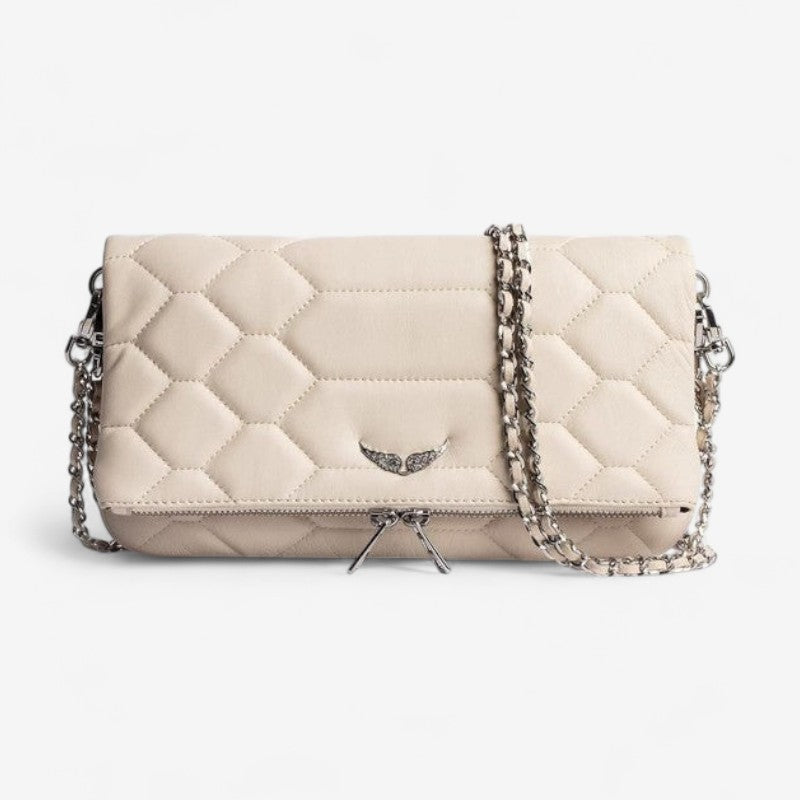 Emilie – Schultertasche mit Kettenriemen und Klappenverschluss